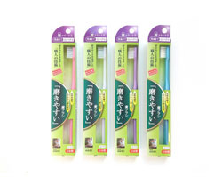 Easy to polish tooth brush flat thread