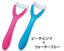 EASY TO USE TONGUE BRUSH  
BLUE/PINK